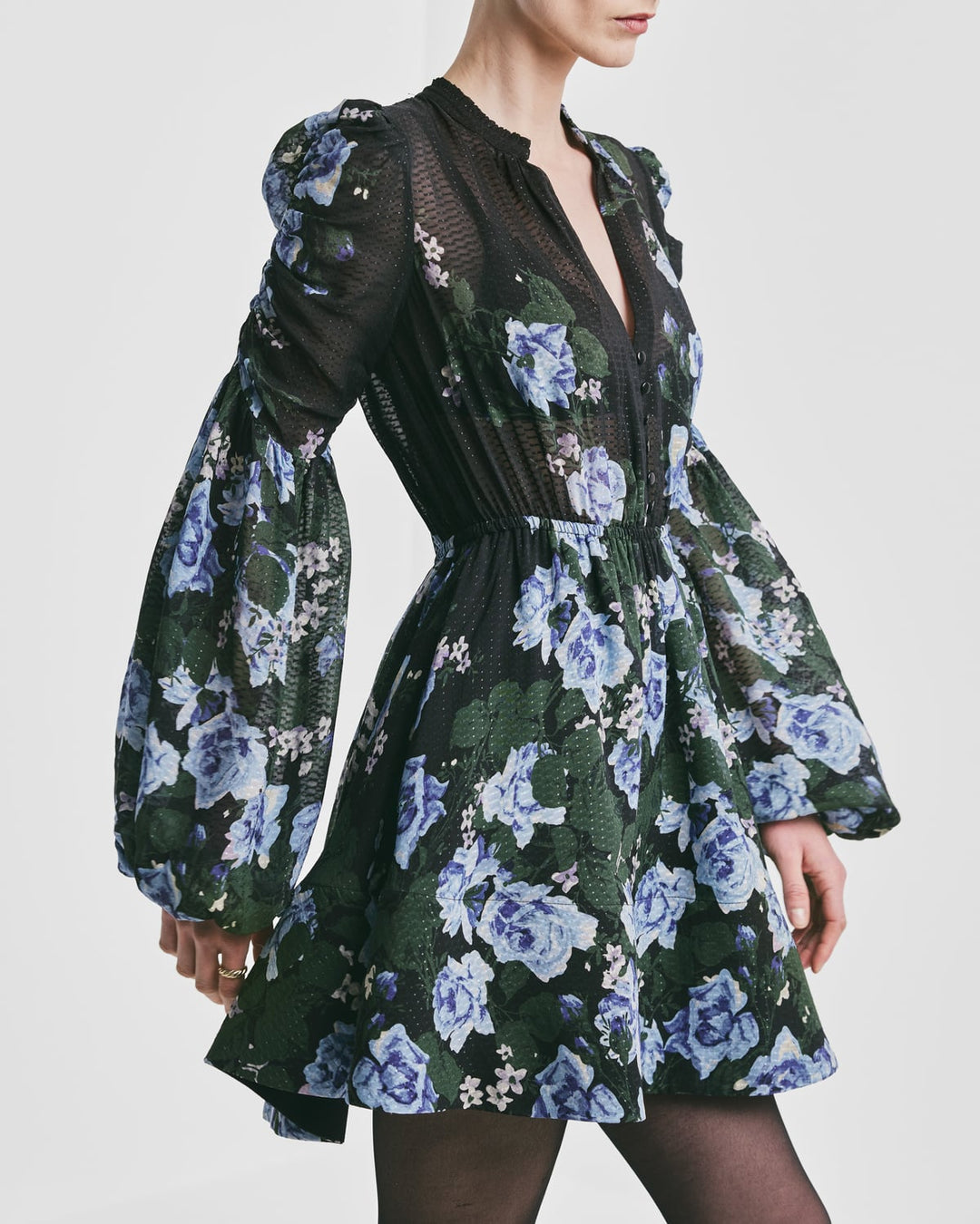 Georgette V-neck Dress