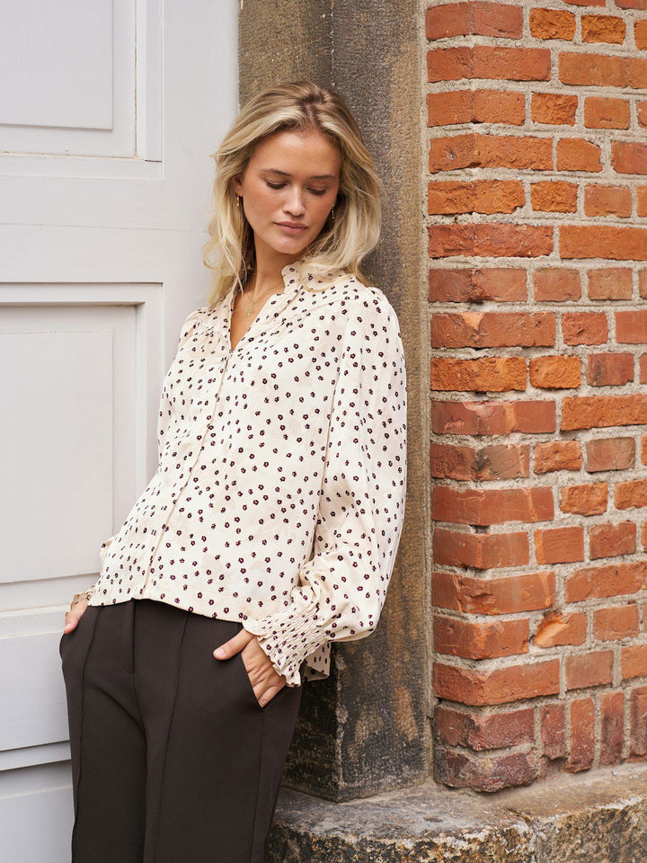 Astrida Flower Jacquard Blouse