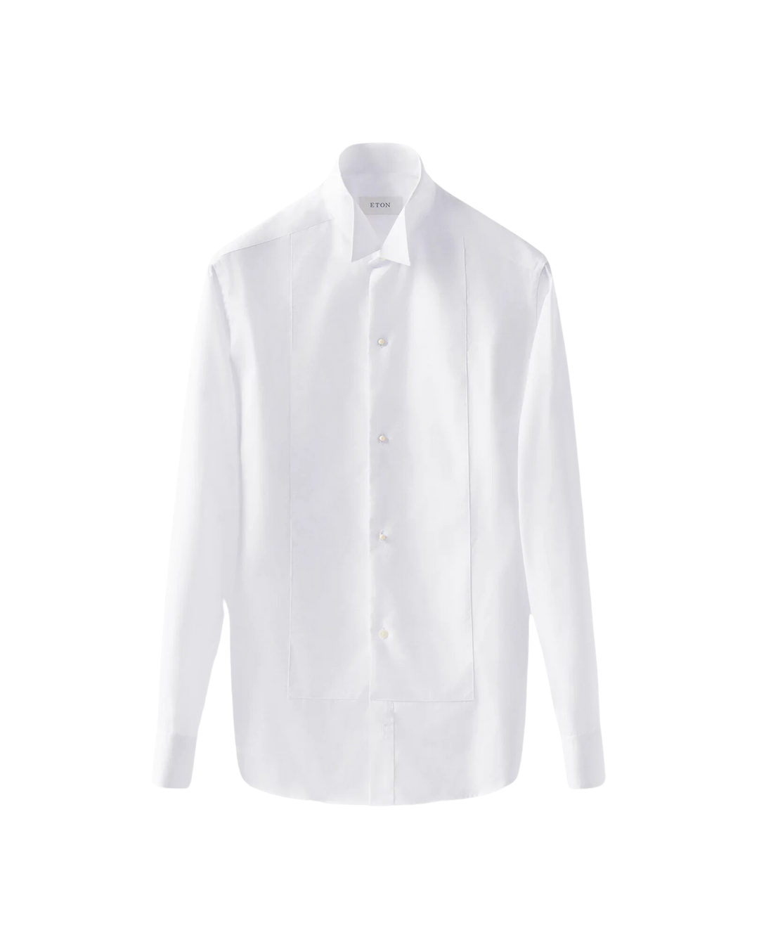 Pique Bib-Front White tie shirt