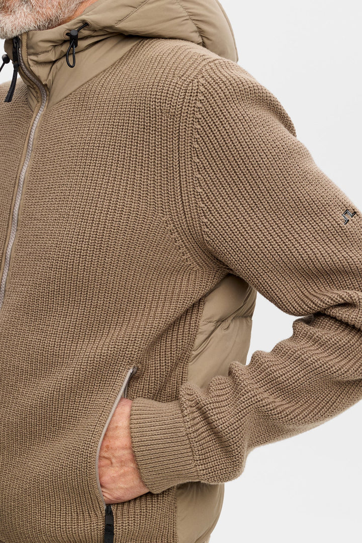 DORIN KNIT HOOD HYBRID JACKET
