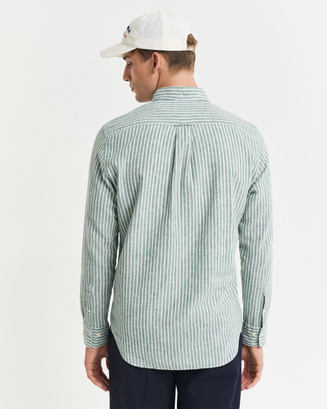 Reg Cotton Linen Stripe Shirt