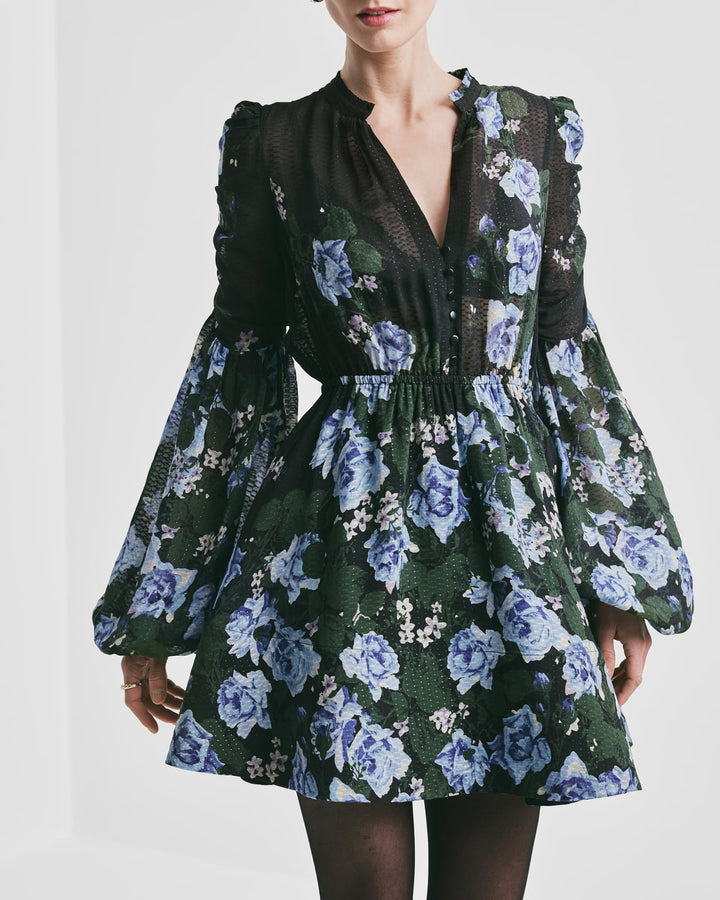 Georgette V-neck Dress