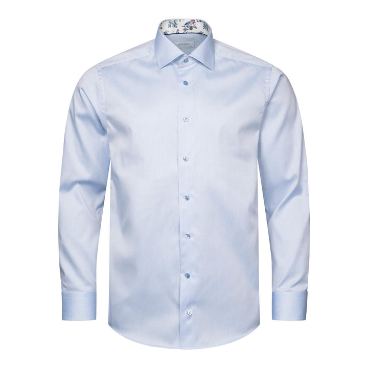 Floral Collar Signature Twill Slim Shirt