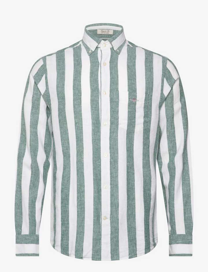 Reg Cotton Linen Bold Stripe Shirt