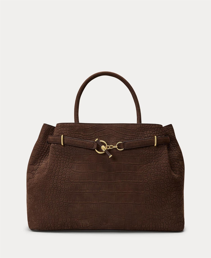 Embossed Nubuck Large Blaike Satchel