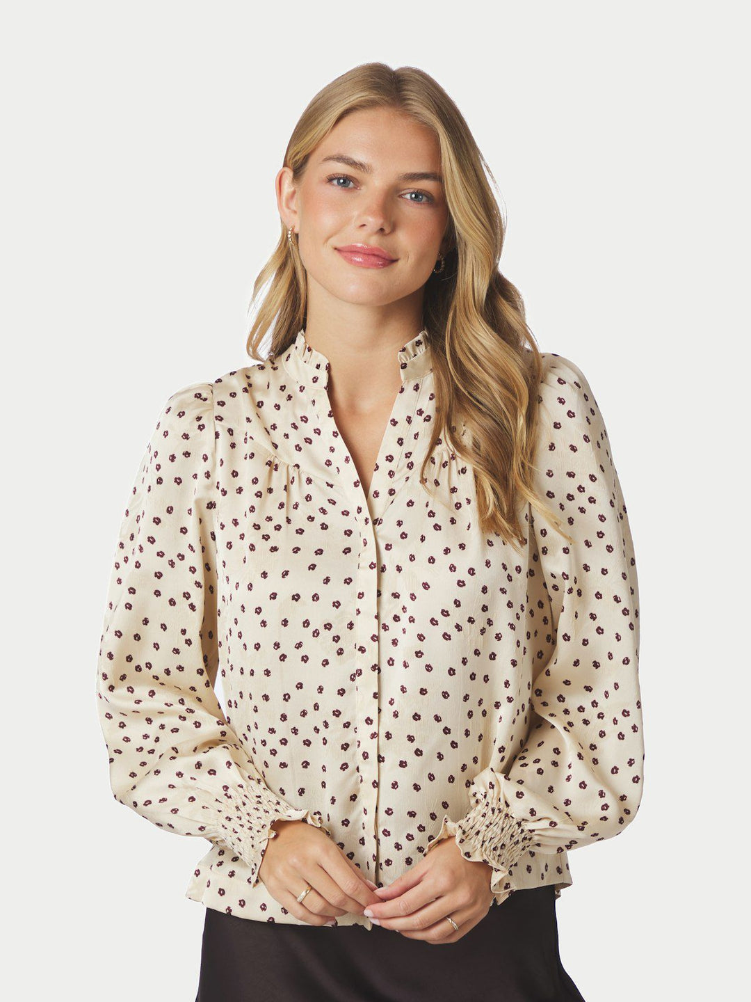 Astrida Flower Jacquard Blouse
