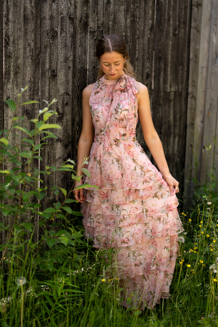 Marli Flower Chiffon Dress