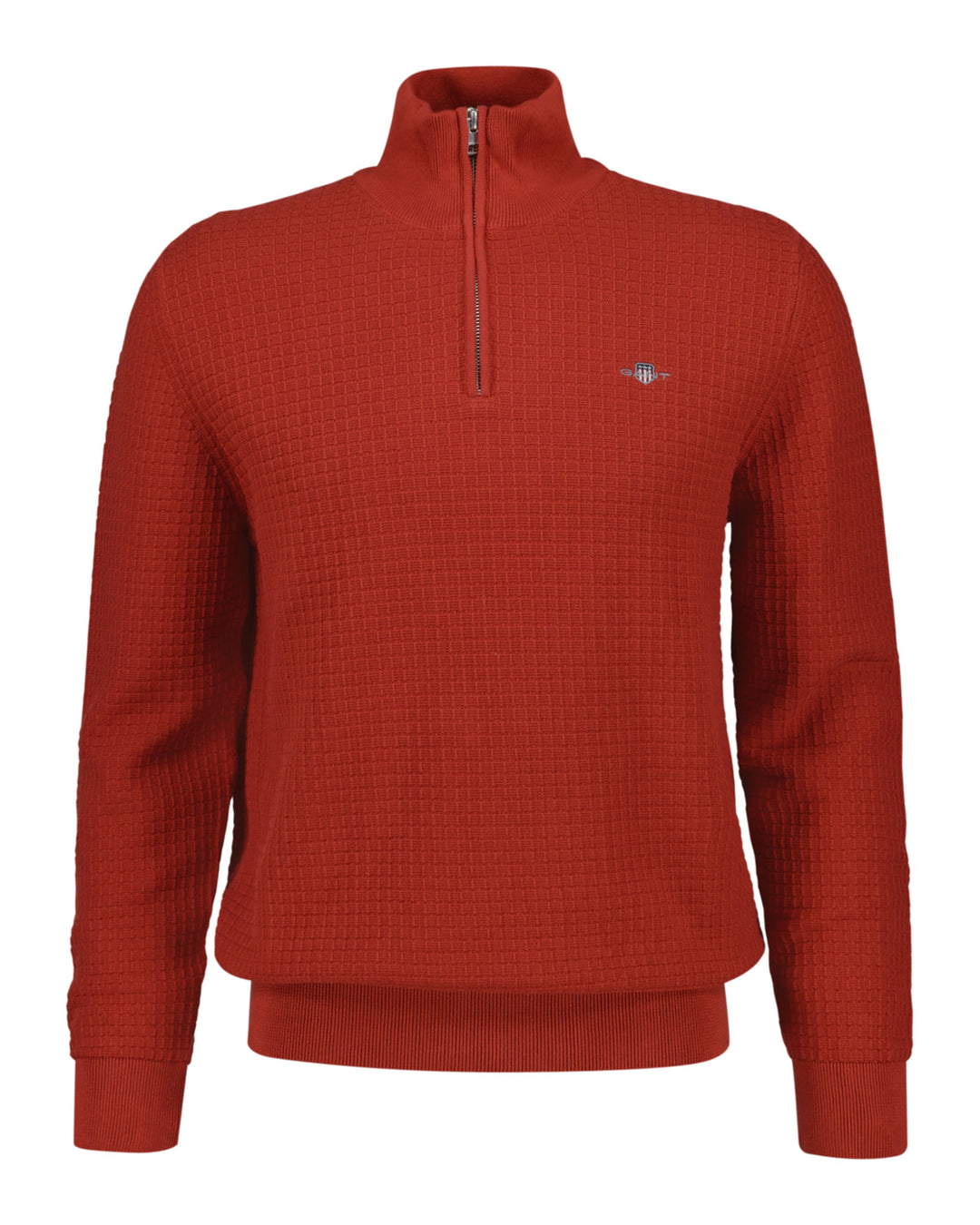 Cotton textured half zip