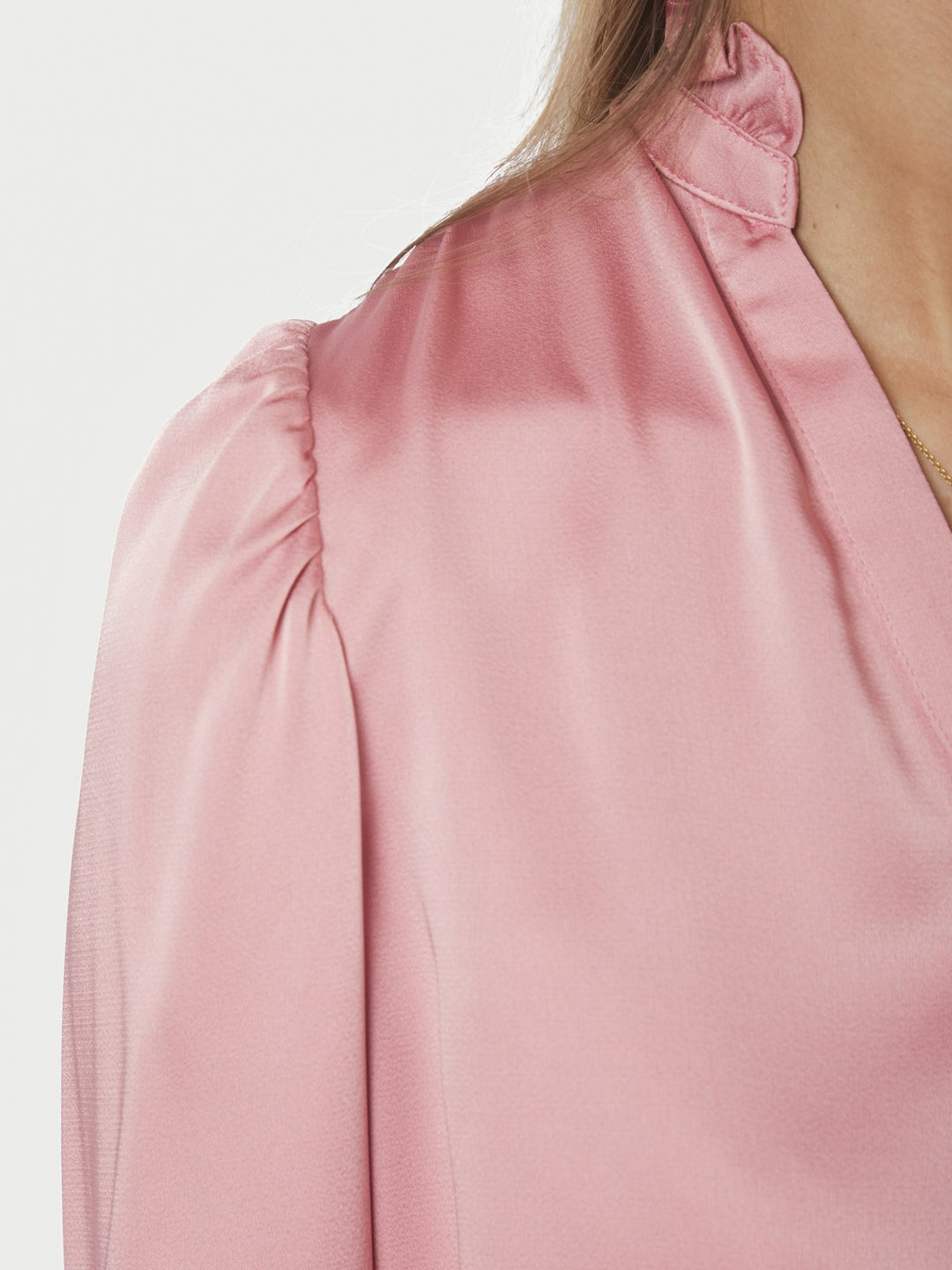 Delsie Drapy Sateen Blouse