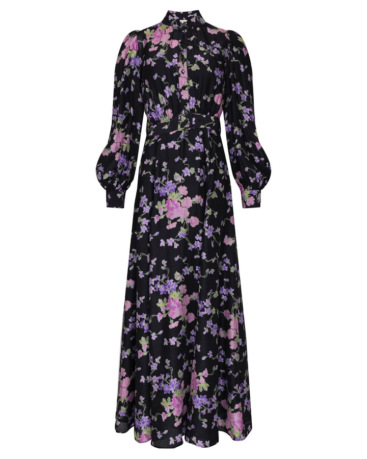 Striped Organza Belt Dress