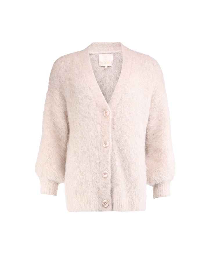 Hairy Knit V-Neck Jacket