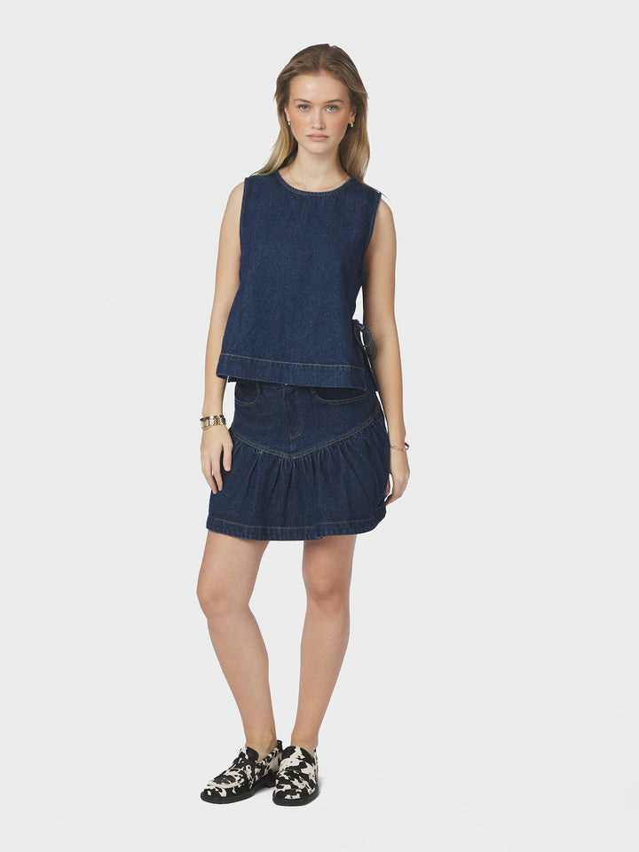 Tripa Denim Frill Skirt
