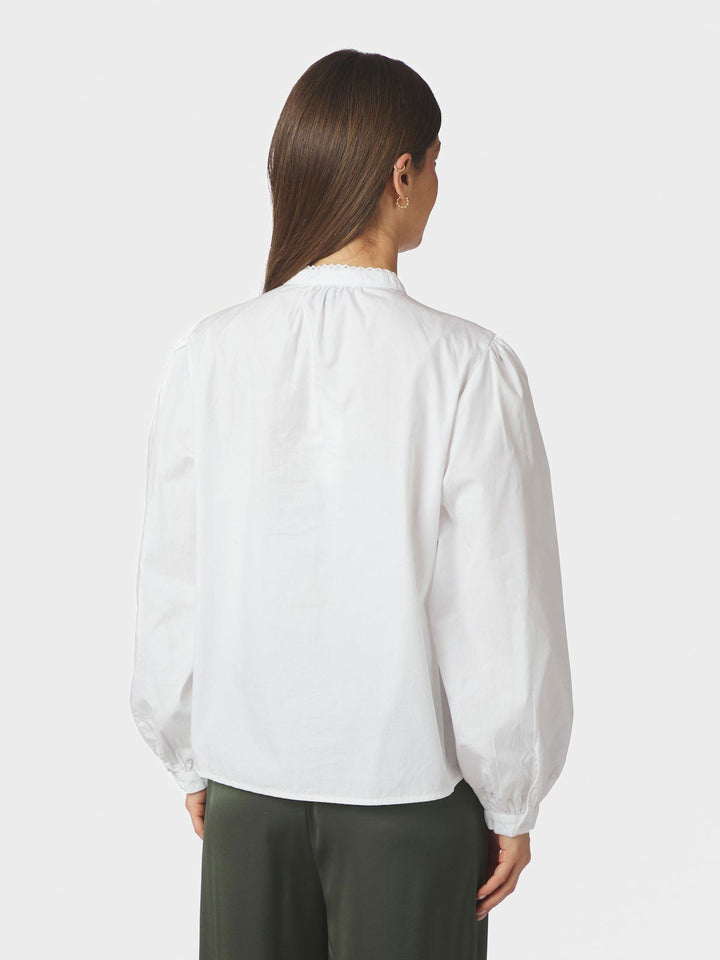 Aneliah C Poplin Emb Blouse