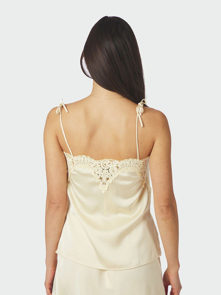 Kaela Heavy Sateen Lace Top
