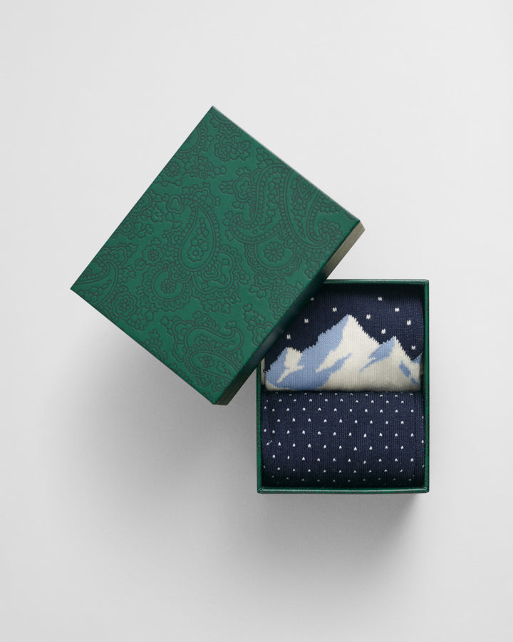 SKIERS ARTWORK SOCKS 2-PACK GB