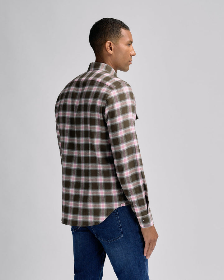 Green Pink Check Shirt R