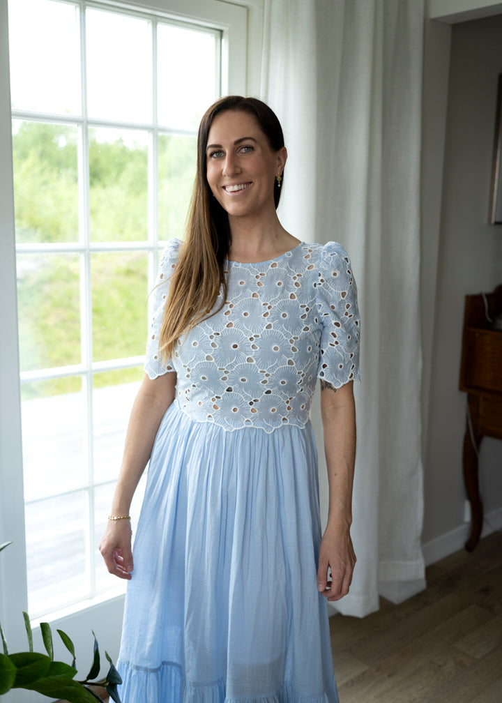 Broderie Anglaise Maxi Dress