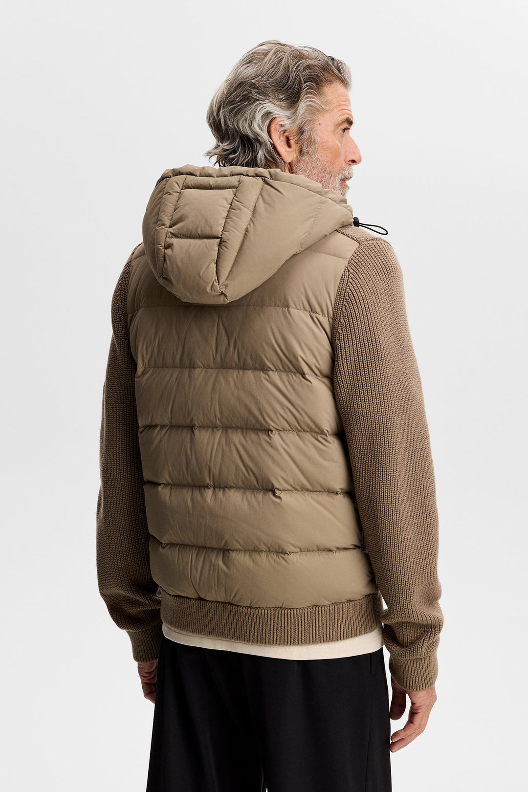 DORIN KNIT HOOD HYBRID JACKET