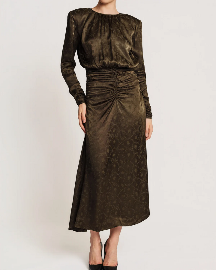 Jaquard Rouching Dress