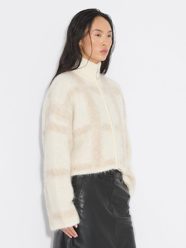 Tine Light Check Cardigan