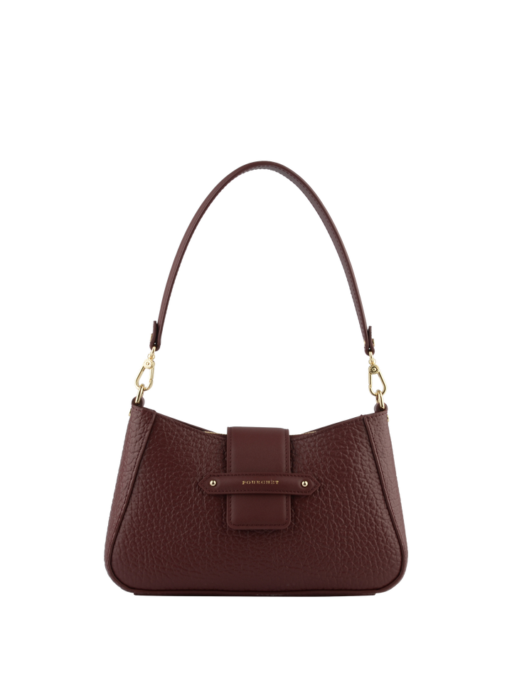 Cowhide leather small size shoulder bag