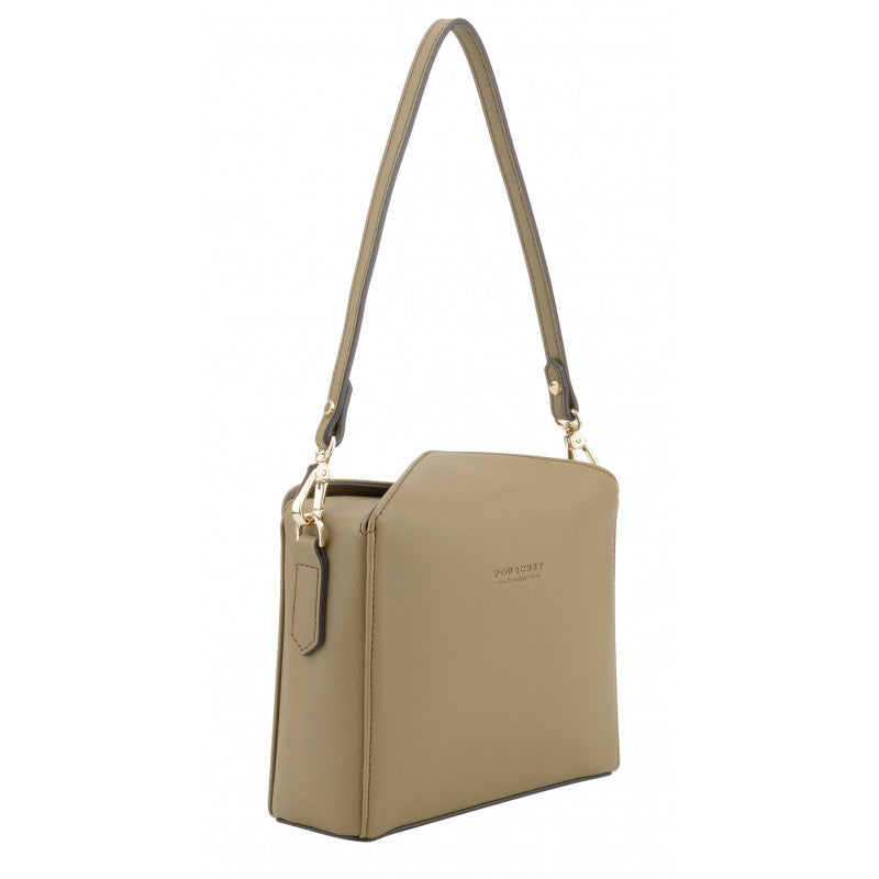 Grainy syntethic convertible clutch