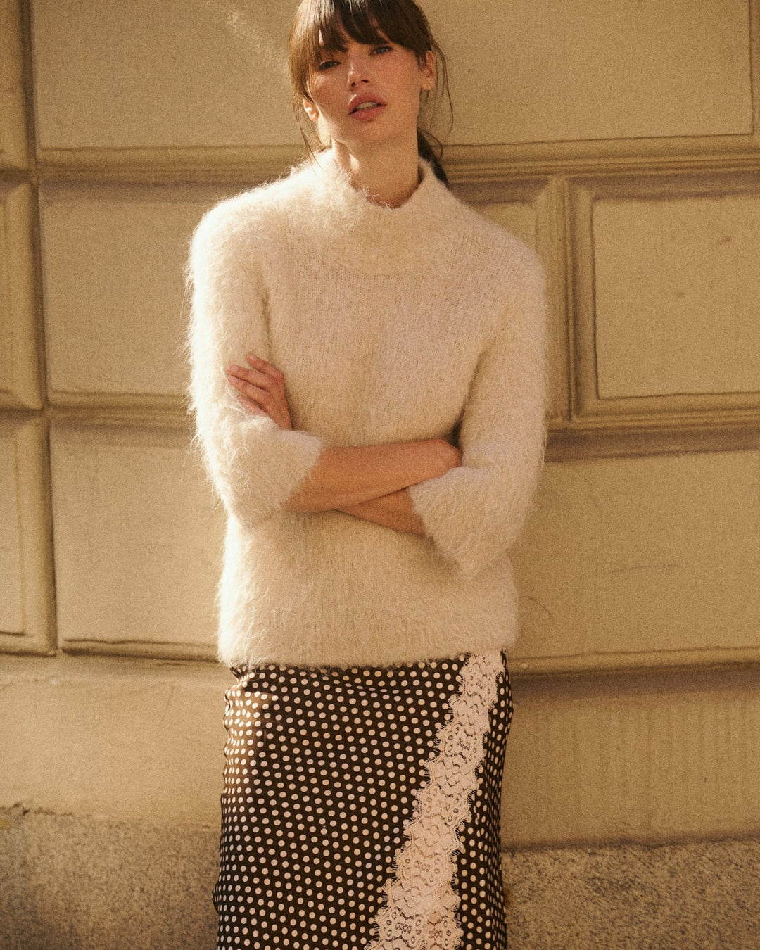 Hairy knit turtleneck