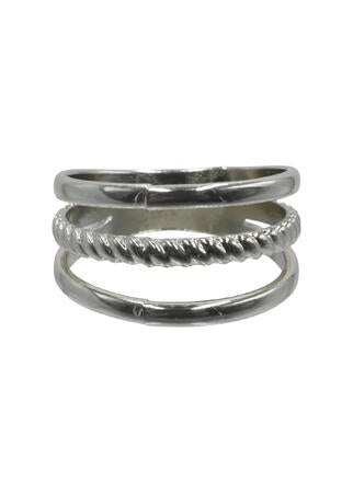 Skjerf ring m/ 3 ringer sølv
