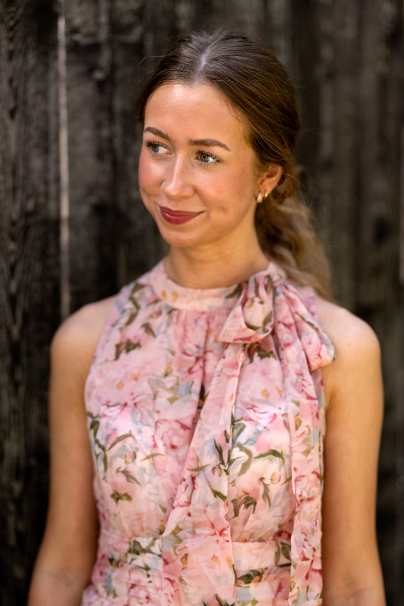 Marli Flower Chiffon Dress