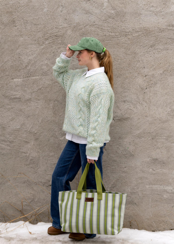 Mohair Cable Knit Crew