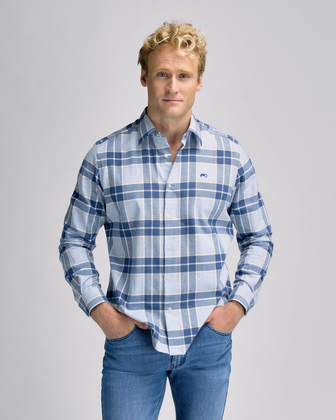 Big Check Blue Shirt R