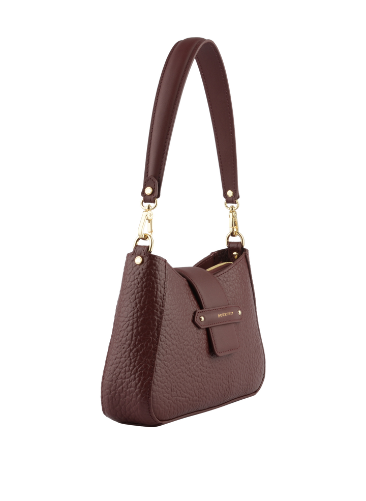 Cowhide leather small size shoulder bag