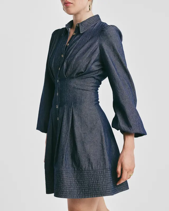Denim Fitted Dress