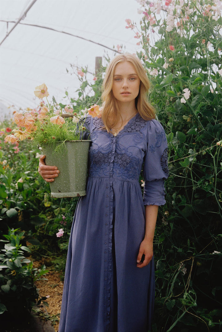 Linen Button-Down Dress
