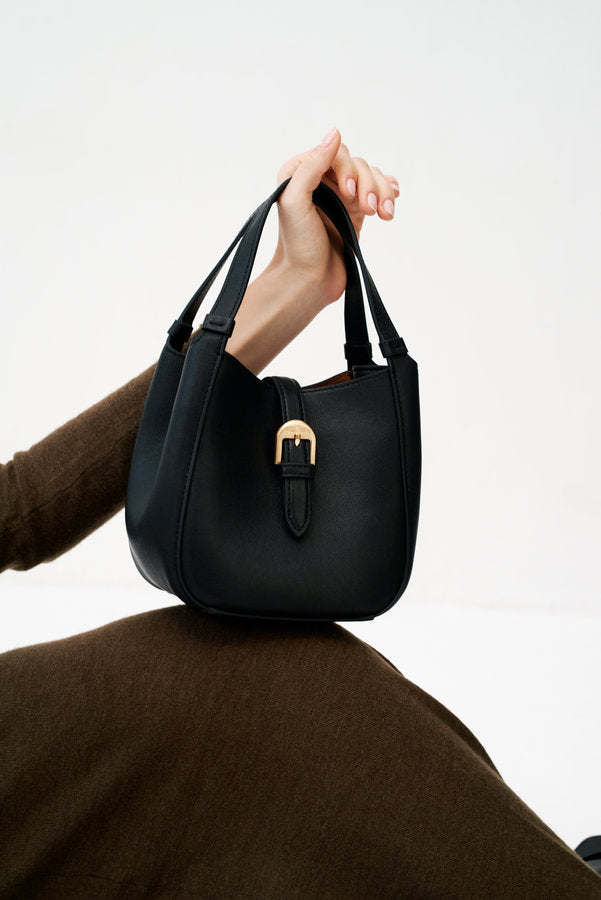 Cowhide leather convertible nano size shopper