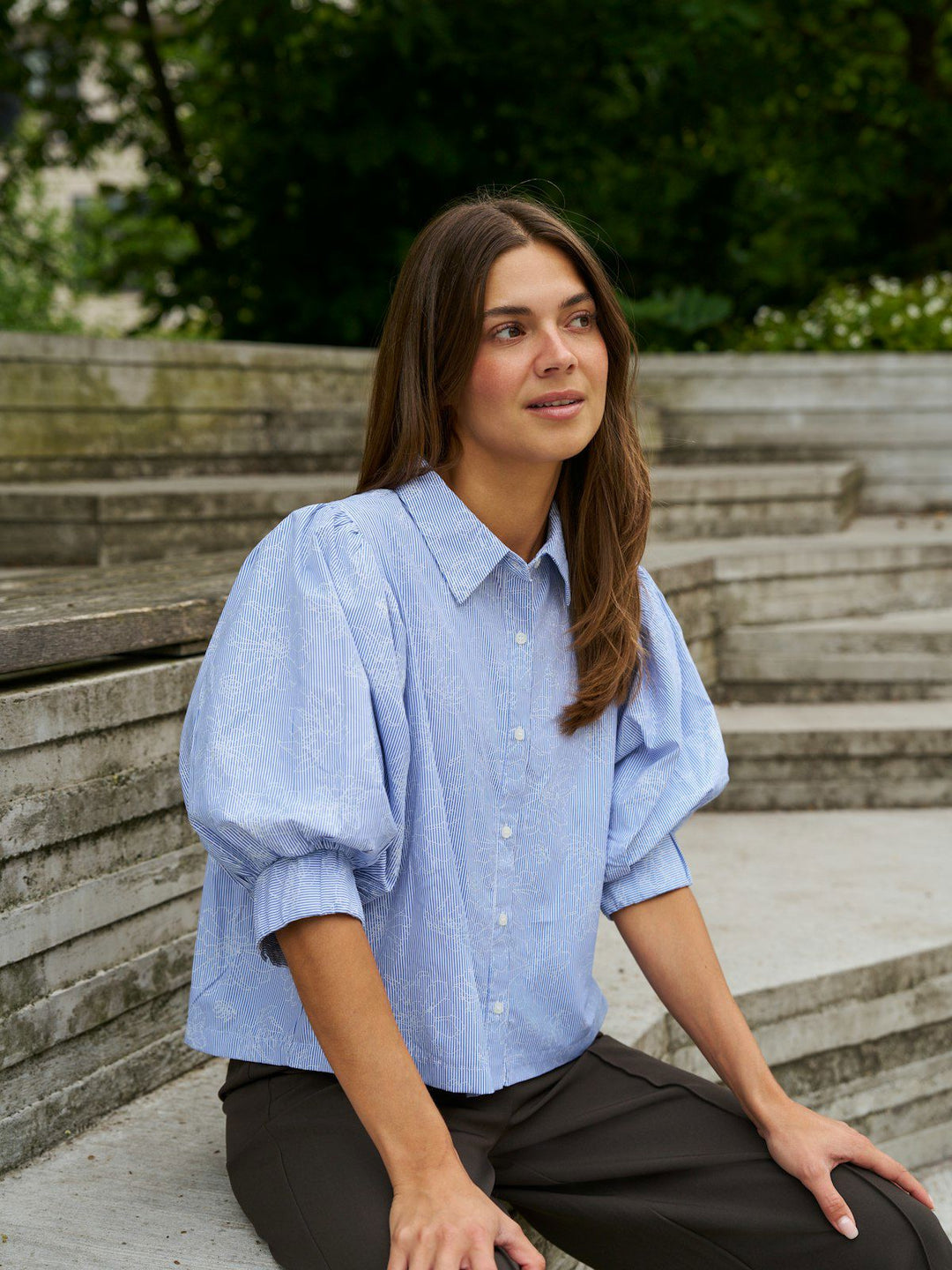Etta Flower Stripe Shirt