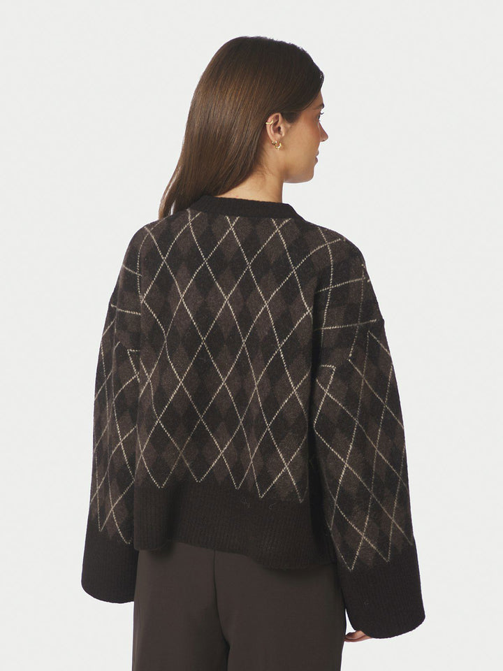 Kick Check Knit Blouse