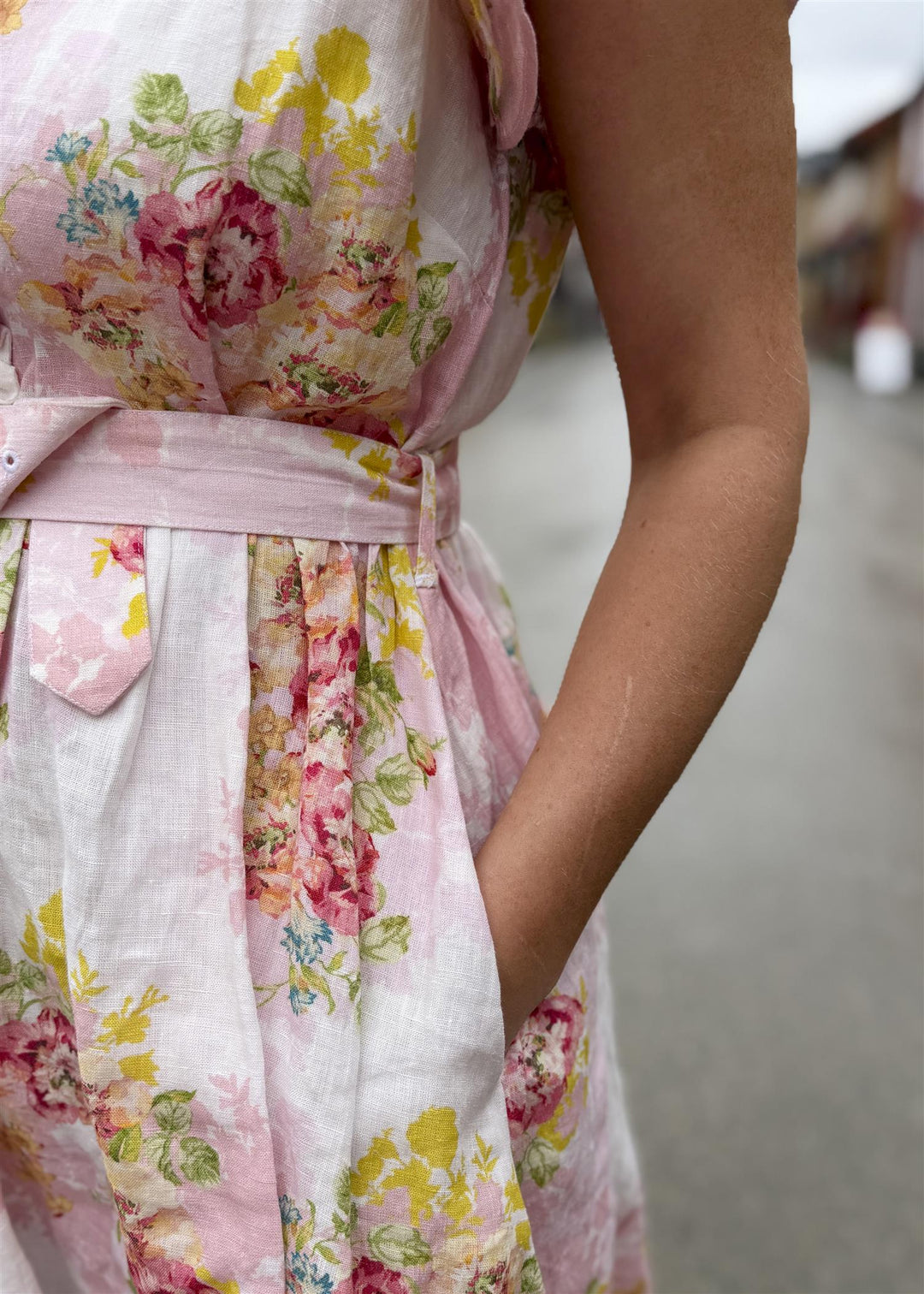 Linen Ruffle Dress