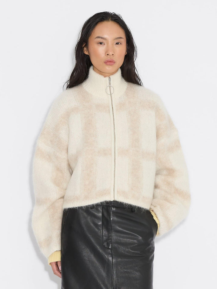 Tine Light Check Cardigan