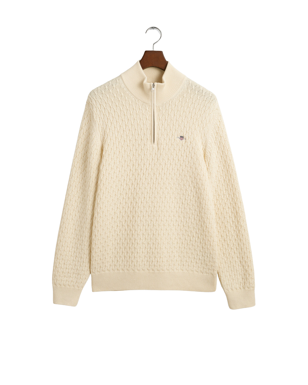 Textured Cotton Half Zip