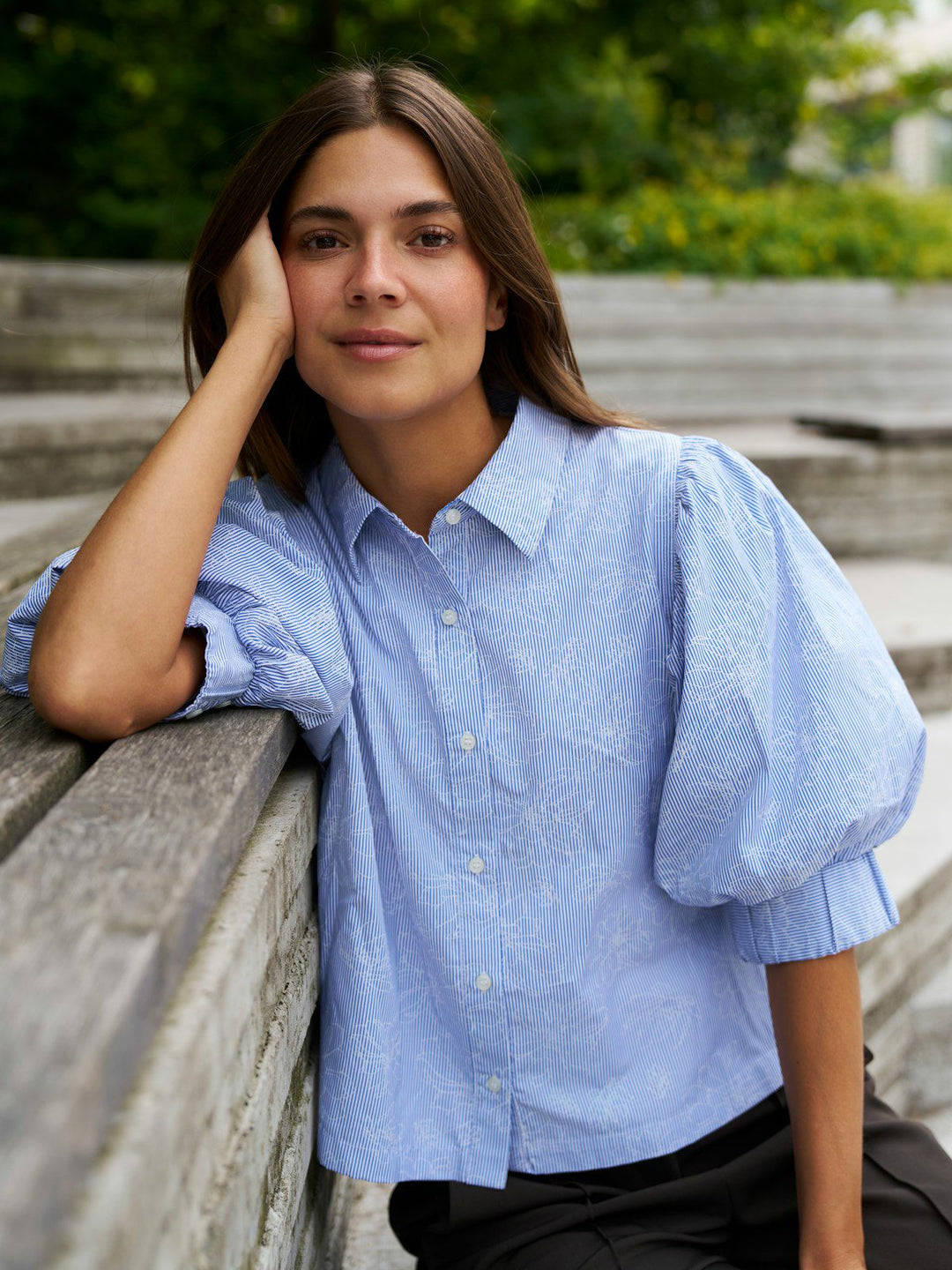 Etta Flower Stripe Shirt