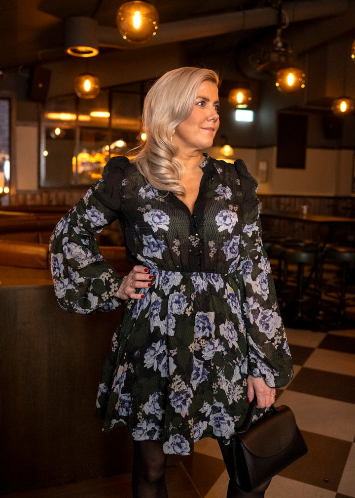 Georgette V-neck Dress