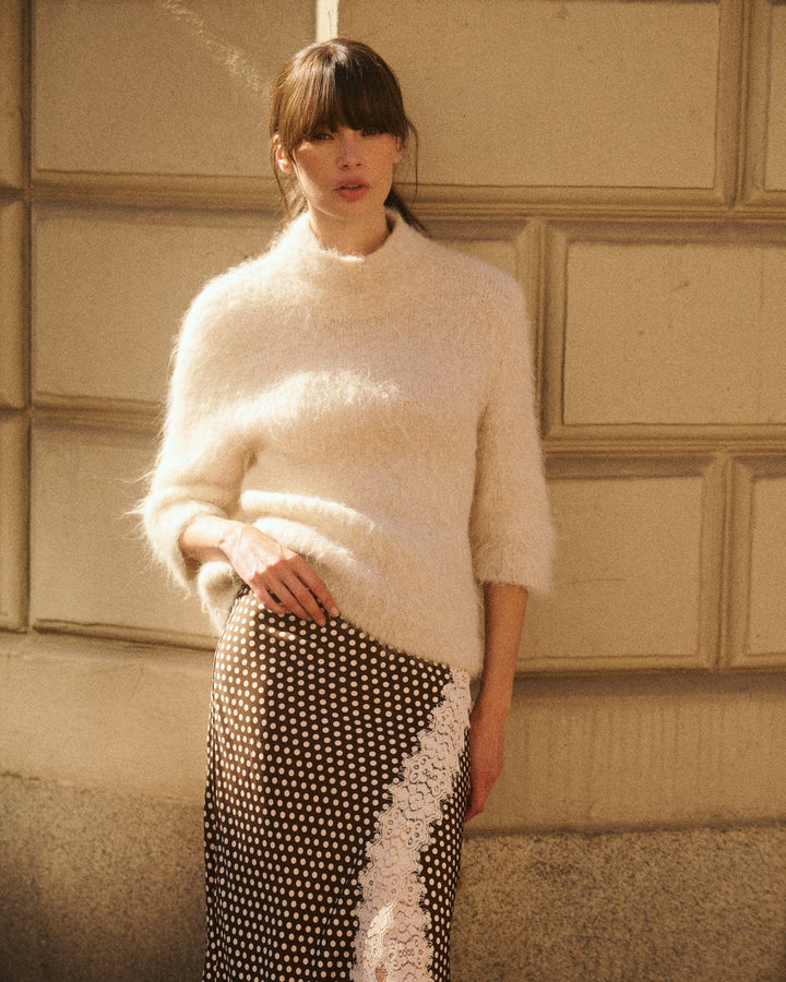 Hairy knit turtleneck