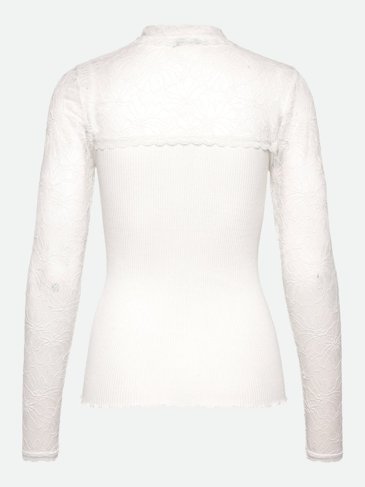 RWBeatha Silk Long Sleeve Lace Polo T-shirt