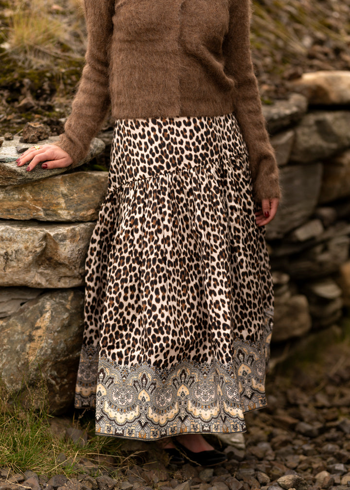 Taffeta Midi Skirt