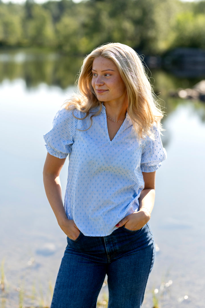 Odesa Dot Stripe Blouse