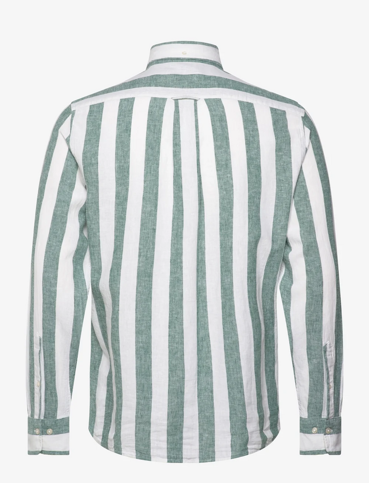 Reg Cotton Linen Bold Stripe Shirt