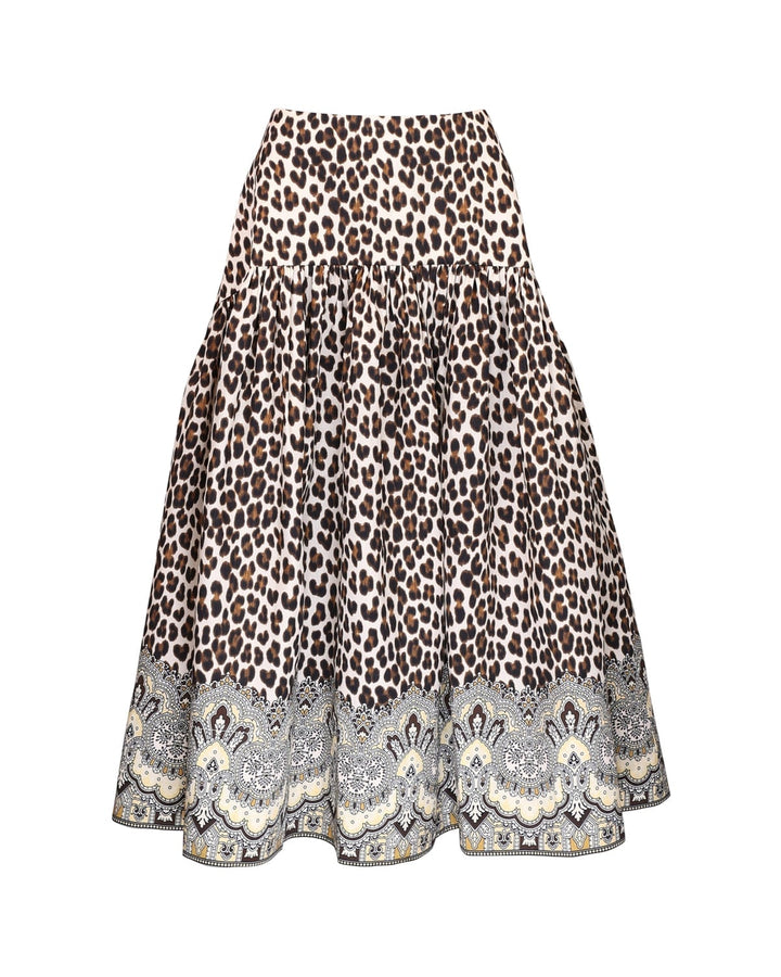 Taffeta Midi Skirt
