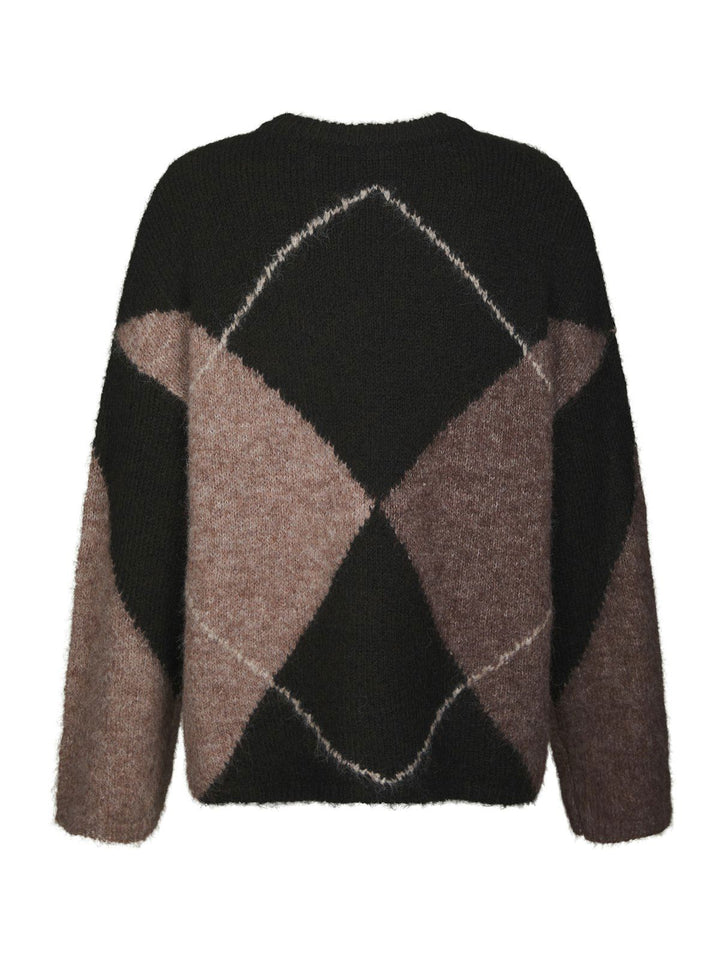 Inga Check Fluff Knit Blouse