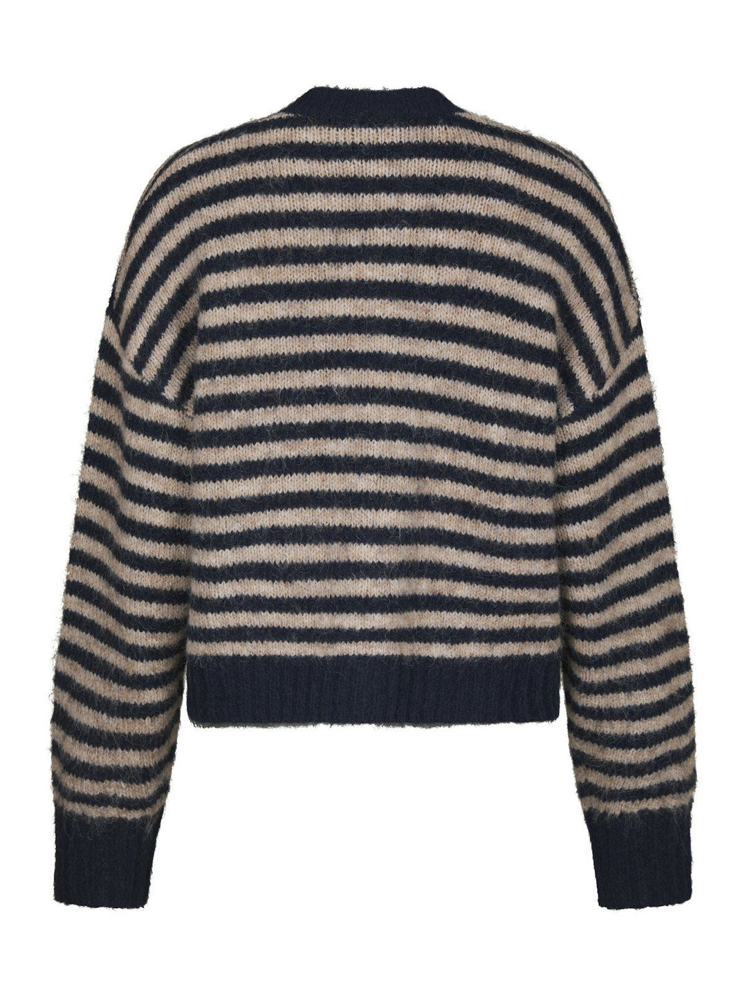 Isana Stripe Fluffy Knit Cardigan